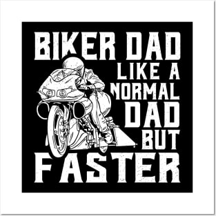 Biker Dad Like A Normal Dad Only Cooler Posters and Art